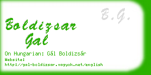 boldizsar gal business card